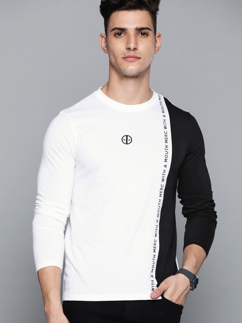 

Kook N Keech Marvel Men White & Black Cotton Deadpool Colourblocked T-shirt