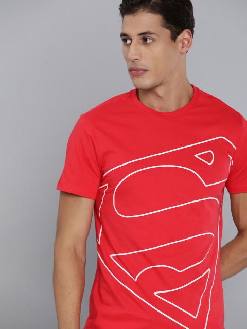 

Kook N Keech Superman Men Red & White Superman Print Cotton T-shirt
