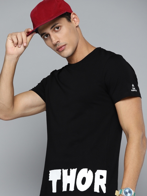 

Kook N Keech Marvel Men Black White Pure Cotton Printed Pure Cotton T-shirt