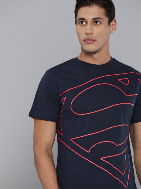

Kook N Keech Superman Men Navy Blue & Red Superman Print T-shirt