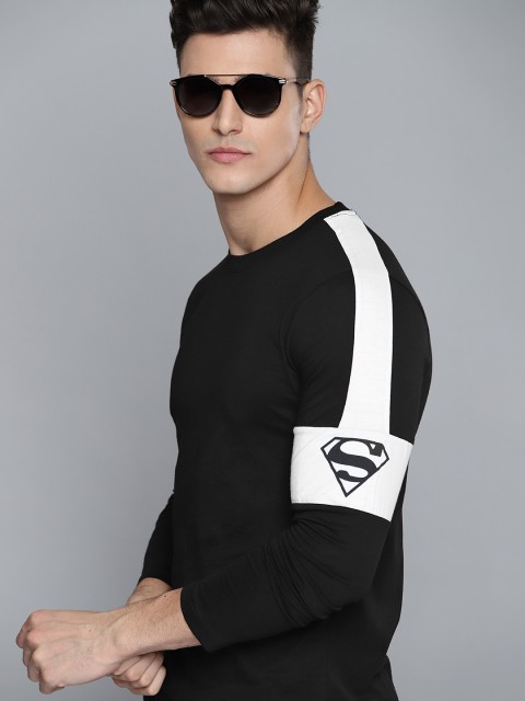 

Kook N Keech Superman Men Black Pure Cotton Solid T-shirt