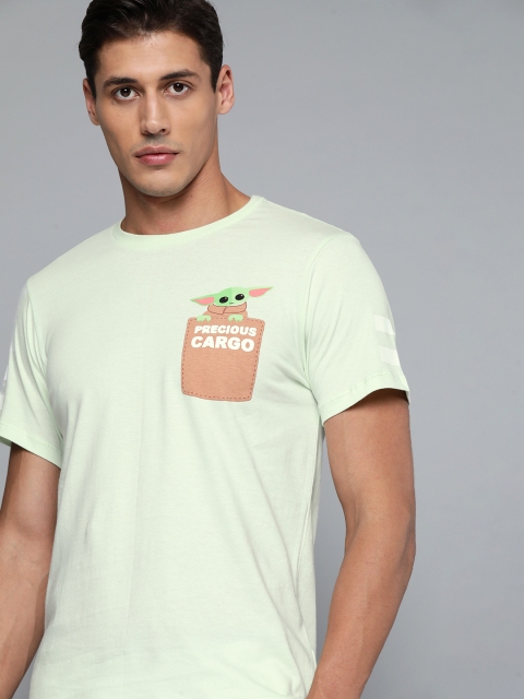 

Kook N Keech Star Wars Men Green Pure Cotton Solid Pure Cotton T-shirt