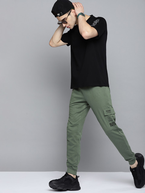 

Kook N Keech Men Olive Green Solid Joggers