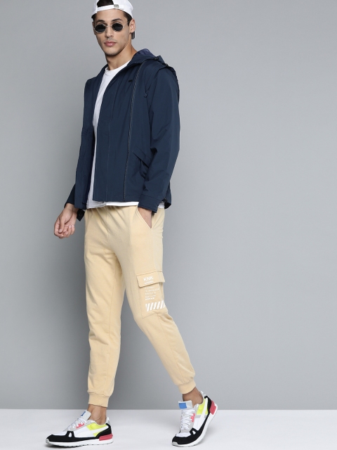 

Kook N Keech Men Beige Printed Cargo Joggers
