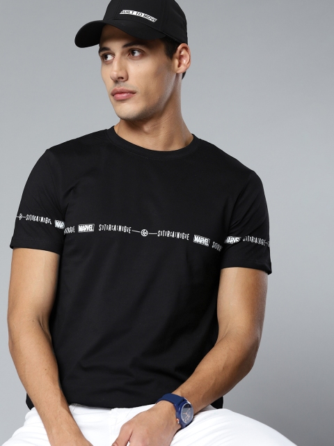 

Kook N Keech Marvel Men Black Pure Cotton Printed Detail Pure Cotton T-shirt