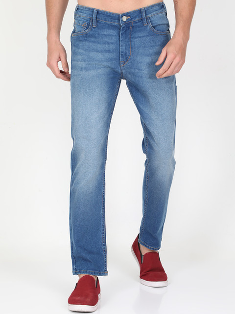 

HERE&NOW Men Blue Slim Fit Clean Look Heavy Fade Jeans
