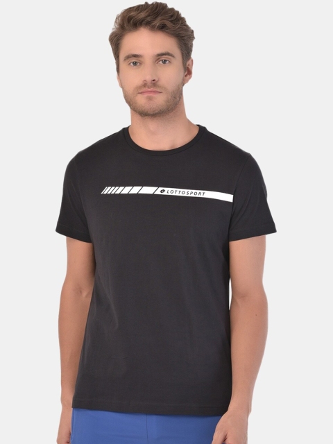 

Lotto Men Black Graphic Printed T-shirt
