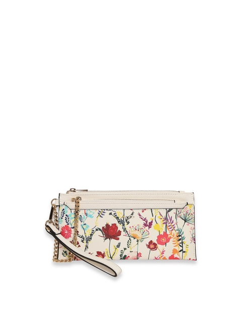 

ALDO Women White Floral Printed Wallet