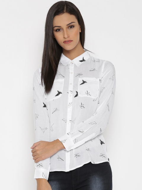 

United Colors of Benetton White Printed Shirt