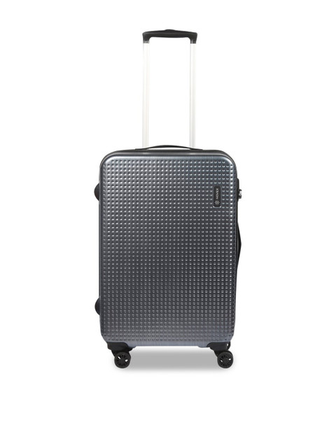 

NOVEX Charcoal Grey Textured Hard-Sided Large Rome Trolley Suitcase