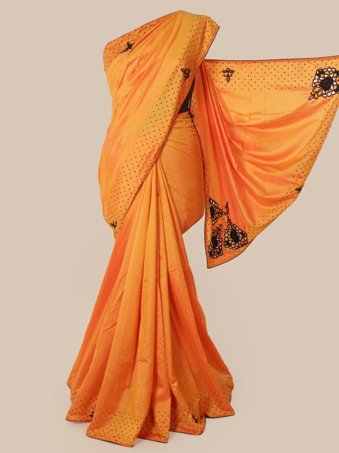 

Pothys Orange & Black Art Silk Saree