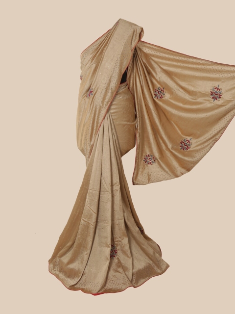 

Pothys Brown & Maroon Embellished Art Silk Saree