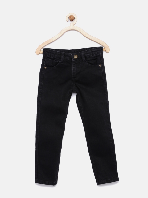 

Yellow Kite Boys Black Mid Rise Clean Look Jeans