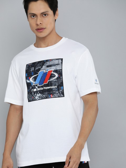 

PUMA Motorsport Men White Printed BMW M Motorsport Street Loose Pure Cotton T-shirt