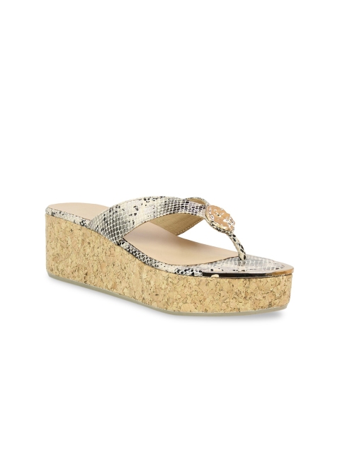 

Inc 5 Women Beige Printed Flatform Heels