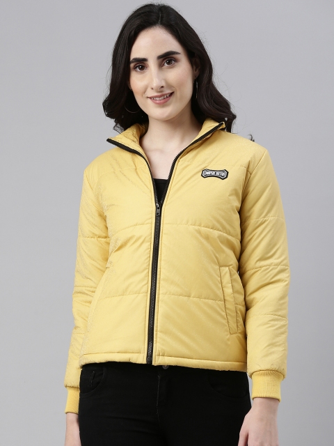 

Campus Sutra Women Yellow Windcheater Outdoor Padded Jacket