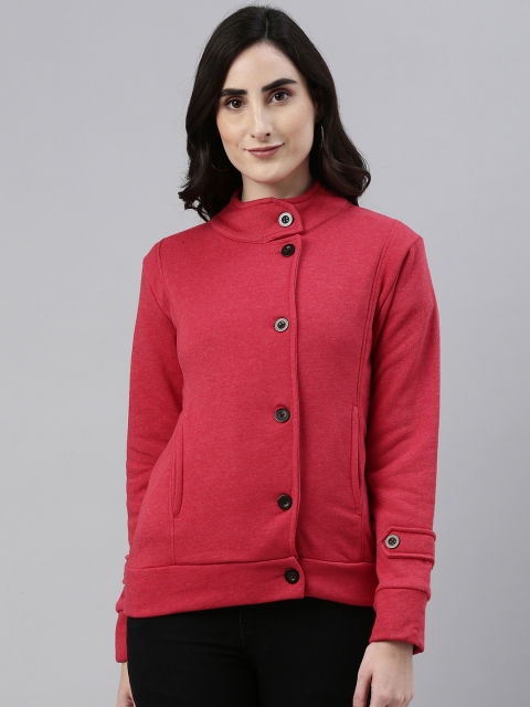 

Campus Sutra Women Maroon Solid Windcheater Outdoor Tailored Jacket