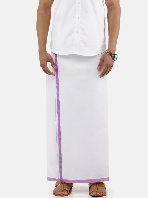 

RAMRAJ COTTON Men White Pure Cotton Dhoti