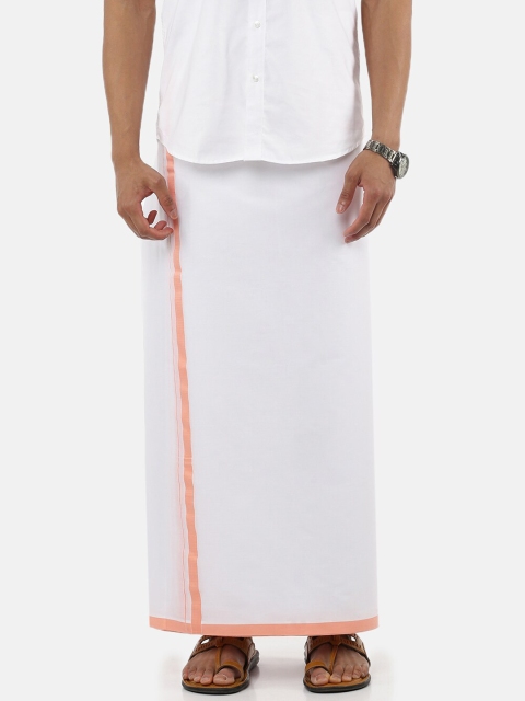 

RAMRAJ COTTON Men White Solid Pure Cotton Dhoti