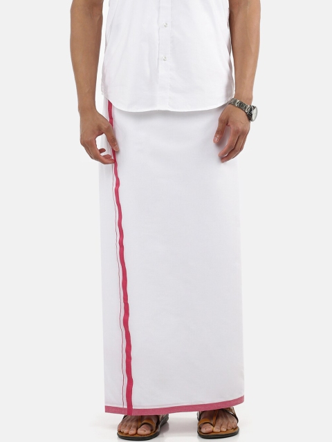 

RAMRAJ COTTON Men White Solid Pure Cotton Dhoti