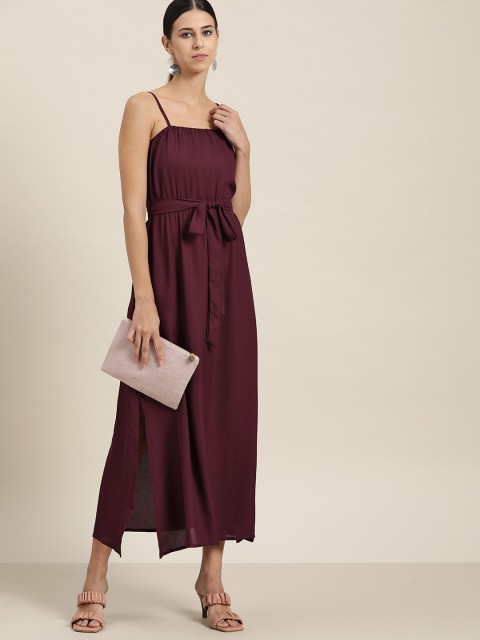 

her by invictus Burgundy Maxi Dress & Belt