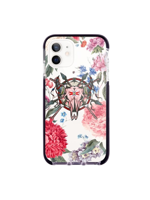 

macmerise White & Pink Floral Symmetry Printed iPhone 12 Back Case