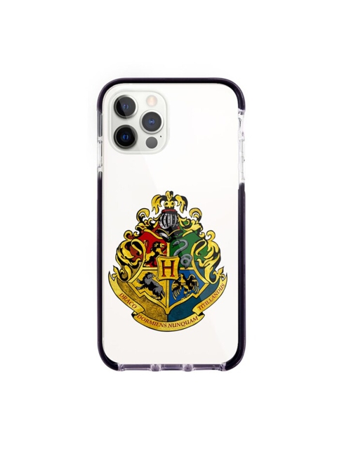

macmerise White & Yellow Hogwarts Sigil Printed Extreme iPhone 12 Pro Back Case