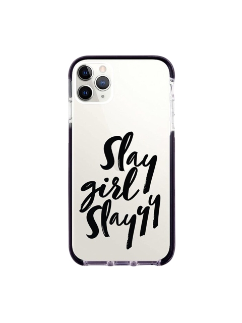 

macmerise White & Black Slay Girl Slayyy Printed Extreme iPhone 11 Pro Max Back Case
