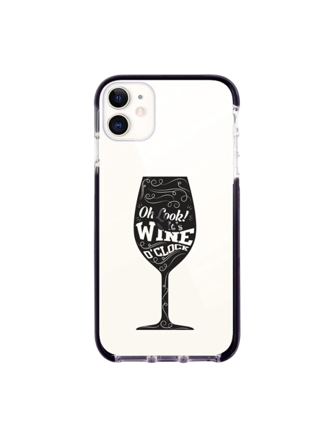 

macmerise White & Black Wine O Clock Printed iPhone 11 Back Case