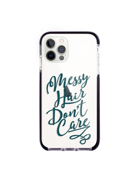 

macmerise White & Green Messy Hair Dont Care Printed Extreme iPhone 12 Pro Back Case