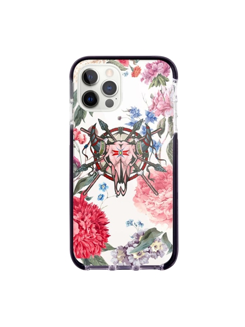 

macmerise Pink & White Floral Symmetry Printed Extreme iPhone 12 Pro Back Case