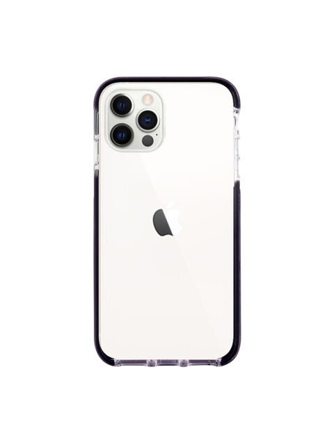 

macmerise White & Black Crystal Clear iPhone 12 Pro Back Case