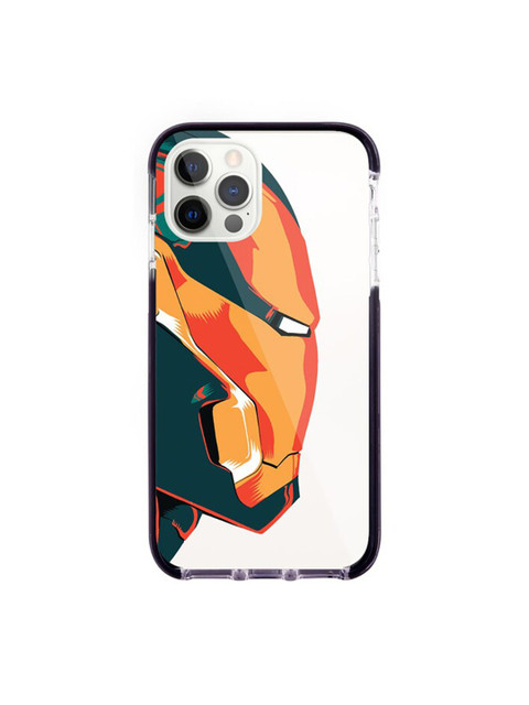 

macmerise White & Orange Illuminated Ironman Printed iPhone 12 Pro Back Case