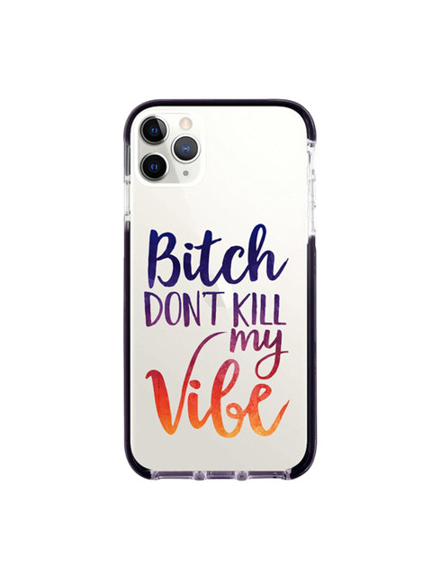 

macmerise White & Navy Blue Dont Kill My Vibe Printed iPhone 11 Pro Max Back Case