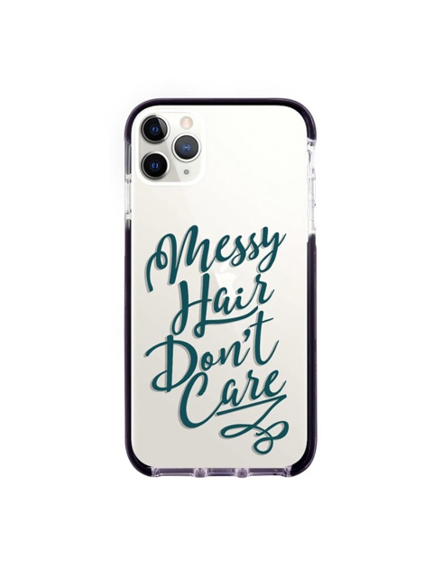 

macmerise White & Teal-Blue Typography Printed Rubber iPhone 11 Pro Max Back Case