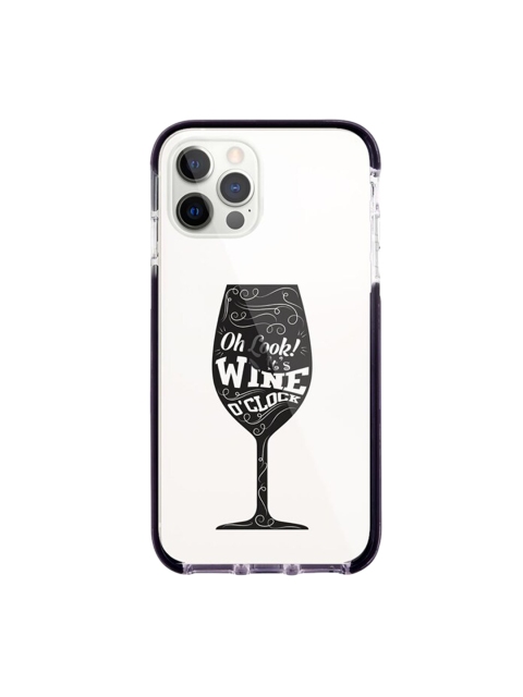 

macmerise Black & White Wine O Clock Printed Extreme iPhone 12 Pro Back Case