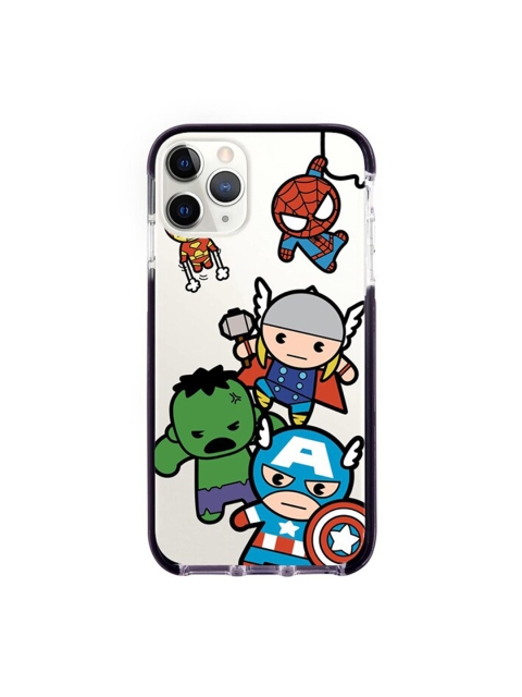 

macmerise Multicoloured Kawaii Art Marvel Comics Printed Rubber iPhone 11 Pro Back Case, Multi