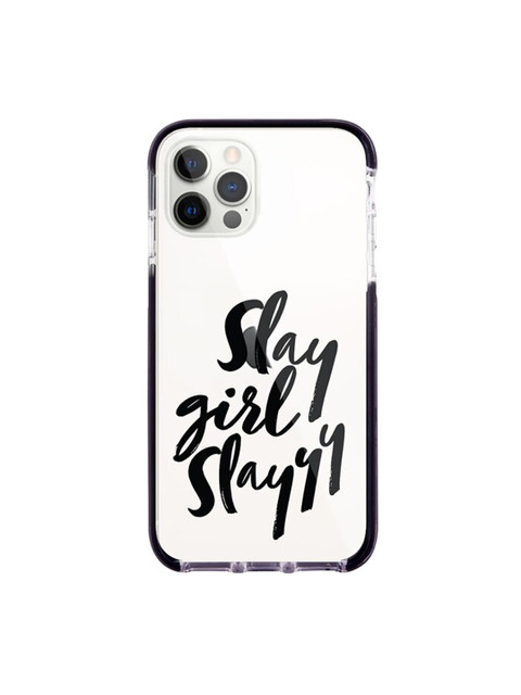 

macmerise Black & White Slay Girl Slayyy Printed Extreme iPhone 12 Pro Back Case