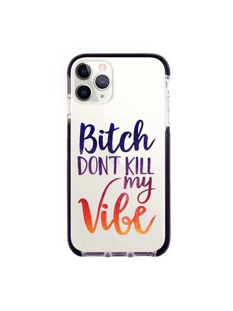 

macmerise White & Navy Blue Dont Kill My Vibe Printed Extreme iPhone 11 Pro Back Case