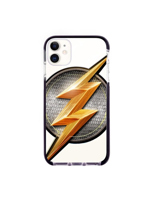 

macmerise White & Gold-Toned Flash Storm Printed iPhone 11 Extreme Back Case