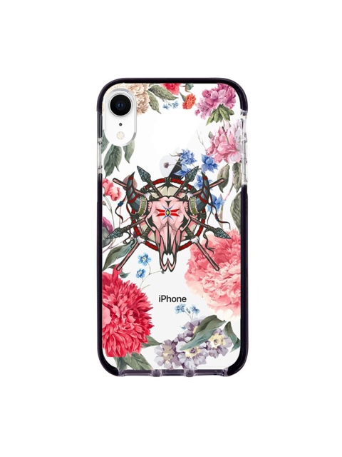

macmerise White & Pink Floral Symmetry Printed iPhone XR Extreme Back Case