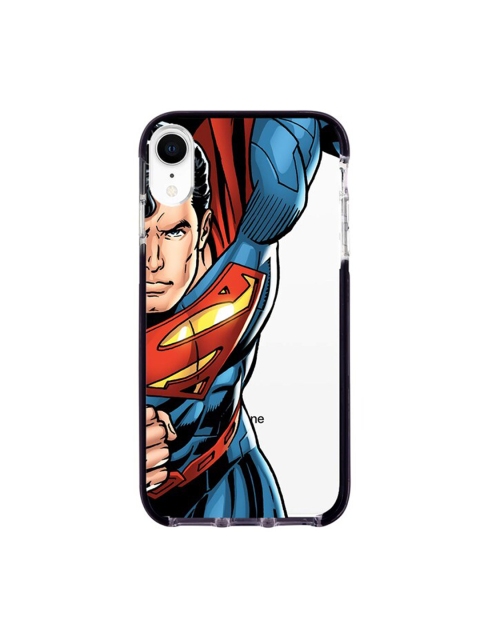 

macmerise White & Blue Speed It Like Superman Printed Rubber iPhone XR Back Case