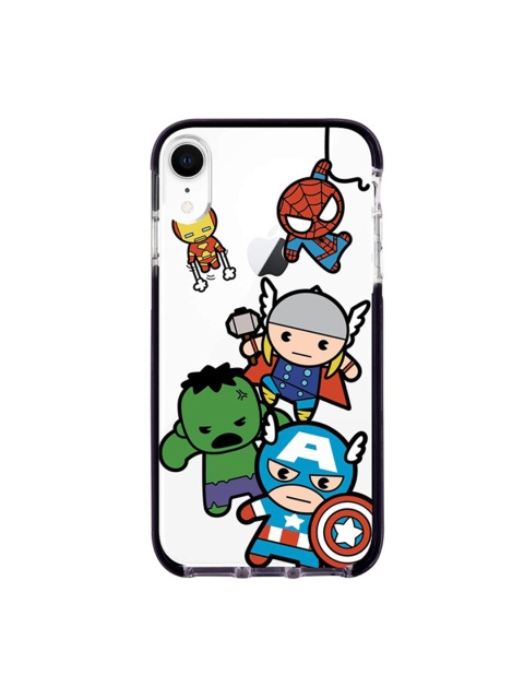 

macmerise White & Blue Kawaii Art Marvel Comics Printed Rubber iPhone XR Back Case