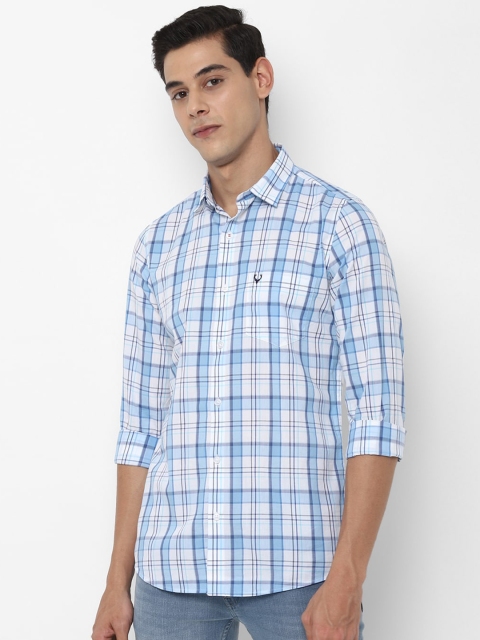

Allen Solly Men Blue Slim Fit Checked Casual Shirt