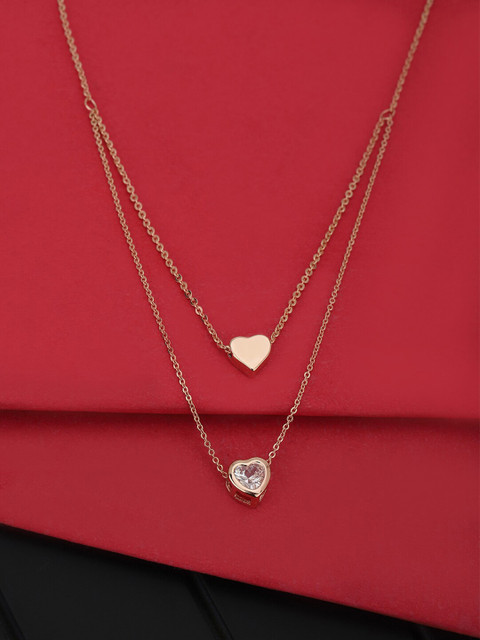 

Carlton London Rose-Gold Plated Layered Necklace