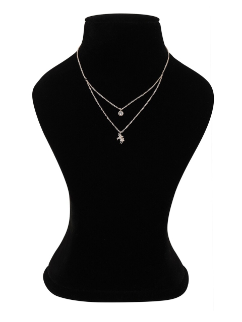

Carlton London Rose Gold & White Rose Gold-Plated Layered Necklace
