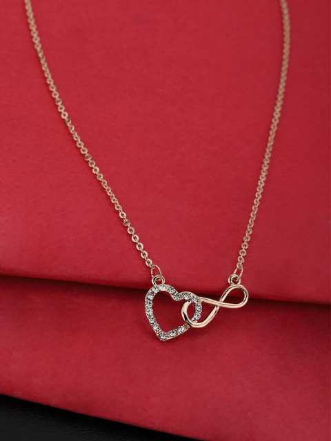 

Carlton London Rose Gold & White Rose Gold-Plated Necklace