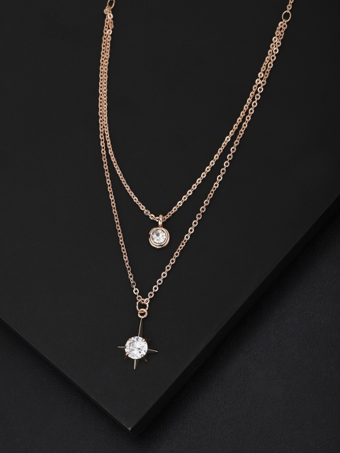 

Carlton London Rose Gold-Plated Layered Necklace