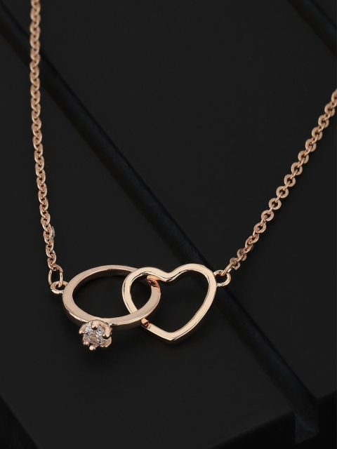 

Carlton London Women Rose Gold Plated Necklace