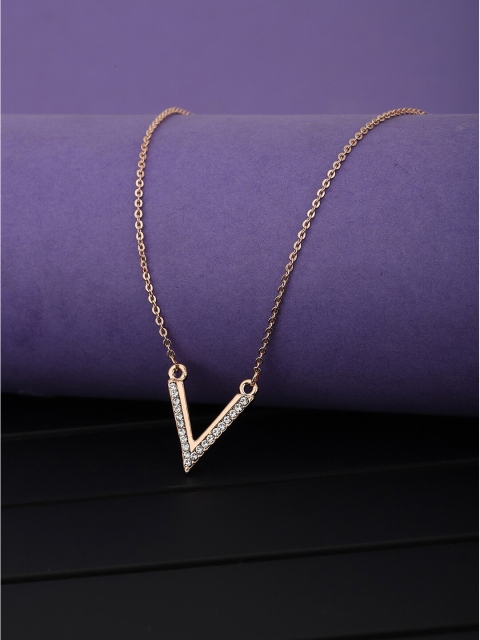 

Carlton London Women Rose Gold Plated Necklace